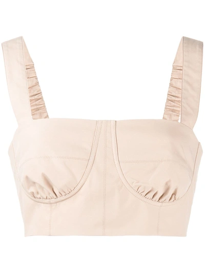 3.1 Phillip Lim / フィリップ リム Square-neck Cropped Top In Nude