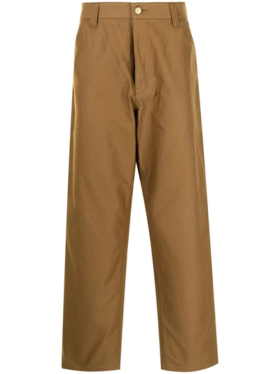 Junya Watanabe Straight-leg Cotton Trousers In Braun