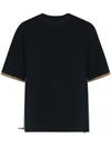 Sacai Contrast Panelled T-shirt In Blue