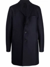 Harris Wharf London Single-breasted Wool Coat In Blau