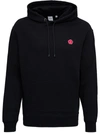 Aspesi Black Cotton Hoodie With Patch In Black