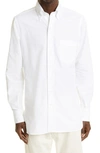 Drake's Oxford Cotton Button-down Shirt In White