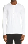 Tom Ford Ribbed Cotton-jersey Henley T-shirt In White