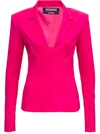 JACQUEMUS LA VESTE OBIOU PINK WOOL BLAZER