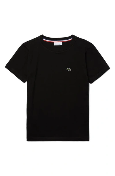 Lacoste Kids' Cotton T-shirt In Black