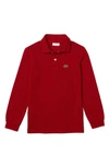 LACOSTE SOLID LONG SLEEVE POLO,PJ8915