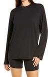Skims Boyfriend High-rise Stretch-jersey Pyjama Bottoms In Onyx