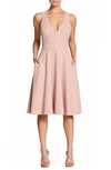 Dress The Population Catalina Fit & Flare Cocktail Dress In Blush