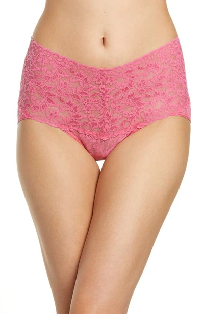 Hanky Panky Signature Lace Retro V-kini In Sugar Rush Pink