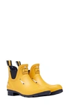 Joules Wellibob Short Rain Boot In Gold Ducks