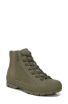 Zodiac Women's Ludlow Bootie High Top Lace-up Sneakers In Dark Olive Twill Canvas