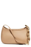 House Of Want Newbie Vegan Leather Shoulder Bag In Beige/tan