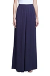 L Agence Nikita Wide Leg Crepe Pants In Navy