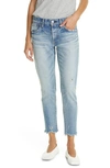 MOUSSY KELLER TAPERED STRAIGHT LEG ANKLE JEANS,025EAC11-2050