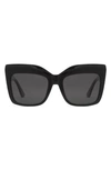 Diff Becky Ii Black Cat Eye Polarized Sunglasses In Black/ Grey
