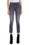 Mother The Insider High Rise Crop Step Fray Bootcut Jeans In Dancing In The Moonlight In Dancing In The Moonlight