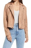 BB DAKOTA BY STEVE MADDEN JET SET FAUX SUEDE MOTO JACKET,BL302491