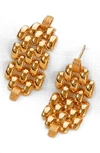 Monica Vinader Doina Recycled 18ct Gold-plated Vermeil Sterling Silver Cocktail Earrings In 18ct Gold On Sterling Silver