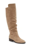 Lucky Brand Women's Calypso Wide-calf Crop Over-the-knee Boots Women's Shoes In Dune