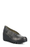 Fly London Beso Wedge Pump In 008 Graphite Cool