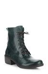 Fly London Milu Lace-up Leather Boot In 006 Petrol Rug