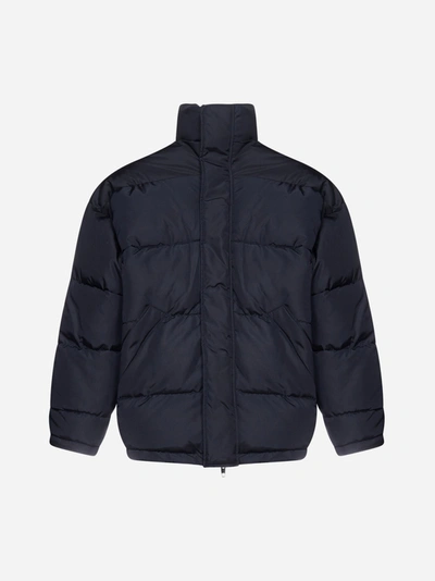 Balenciaga Navy Blue Technical Faille Swing Puffer Jacket