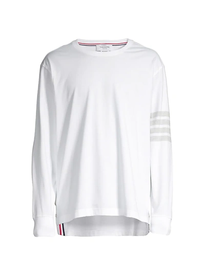 Thom Browne Long-sleeve Oversized T-shirt In White