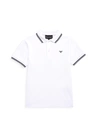 Armani Junior Kids' Little Boy's & Boy's Pique Polo Shirt In White