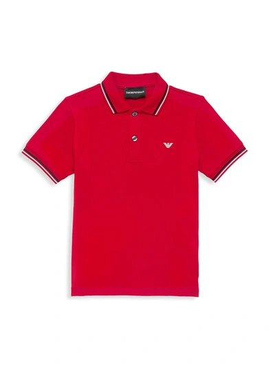 Armani Junior Kids' Little Boy's & Boy's Pique Polo Shirt In Red