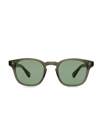 Garrett Leight Ace Sun Black Glass Male Sunglasses In Grau