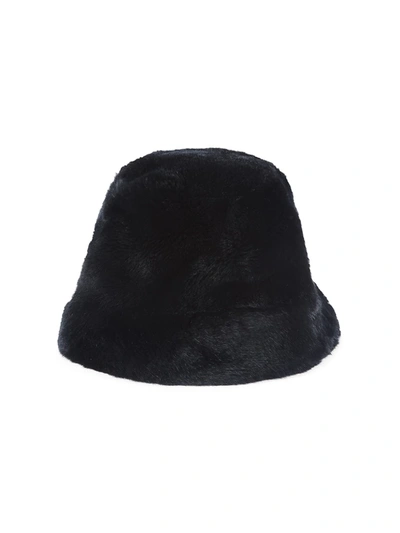 Adrienne Landau Rex Rabbit Bucket Hat In Black