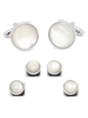 CUFFLINKS, INC MEN'S OX AND BULL TRADING CO. 6-PIECE MOTHER-OF-PEARL STUD SET,400014854037