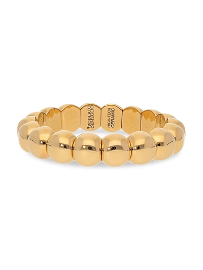 Roberto Demeglio 18k Rose Gold Overlay Stretch Bracelet In Yellow Gold