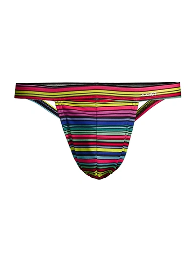 2(x)ist Elasticized Micro Thong In Edgy Stripe