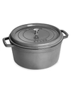 Staub 13.25-quart Cast Iron Round Cocotte In Grey