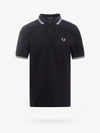 Fred Perry Embroidered-logo Short-sleeved Polo Shirt In Blue