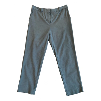 Pre-owned Theory Trousers In Blue