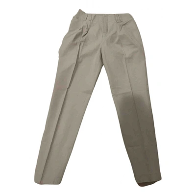 Pre-owned Lacoste Trousers In Grey