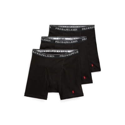 Polo Ralph Lauren Boxer Brief 3-pack In Polo Black/rl2000 Red
