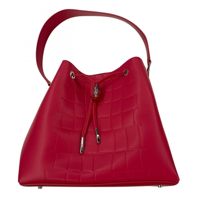 Pre-owned Class Cavalli Vegan Leather Handbag In Pink