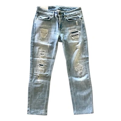 Pre-owned Dondup Slim Jeans In Turquoise