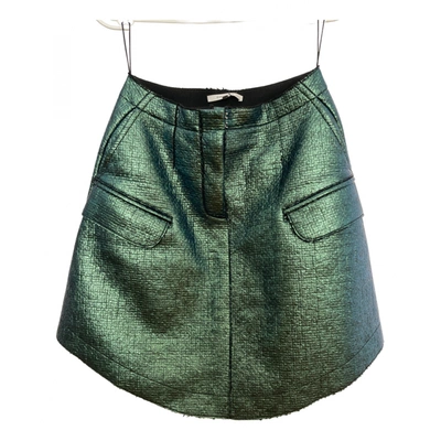 Pre-owned Carven Wool Mid-length Skirt In Metallic
