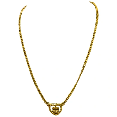 Pre-owned Mcm Necklace In Gold