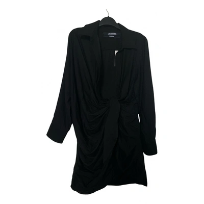 Pre-owned Jacquemus L'amour Mini Dress In Black