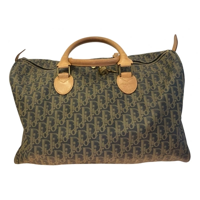 Pre-owned Dior Cloth Handbag In Khaki