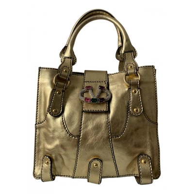 Pre-owned Valentino Garavani Joylock Leather Handbag In Gold