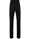Givenchy High-rise Slim Wool And Mohair Pants In Schwarz