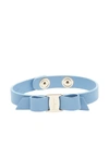 Ferragamo Blue Vara Bow Leather Bracelet