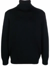 Paul & Shark Turtleneck Wool Sweater In Schwarz