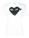 Comme Des Garçons Play Heart Print T-shirt In White
